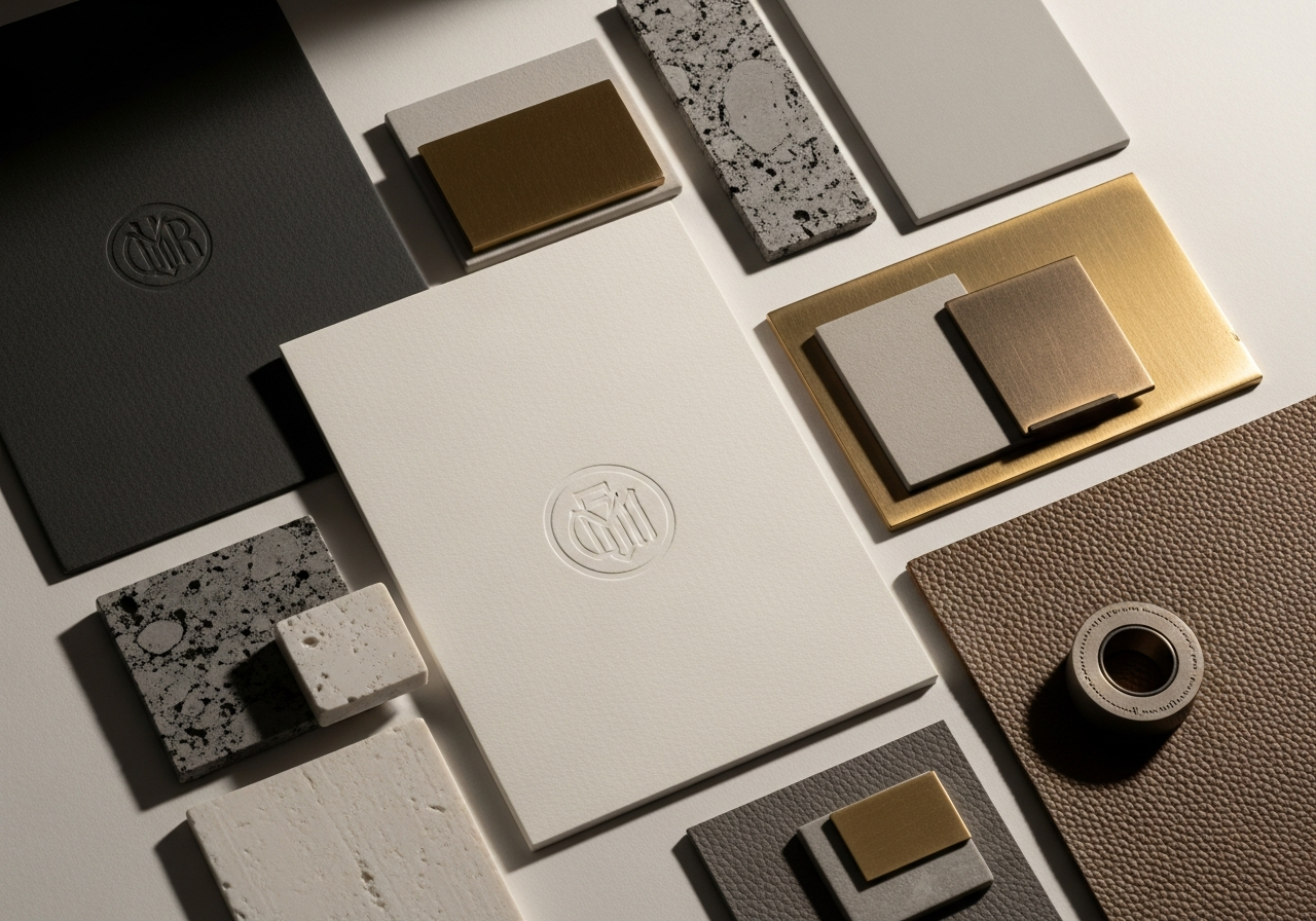 Identidade de marca exclusiva criada pela NUGHA para empreendimento imobiliário de luxo, com branding que aumenta o valor percebido